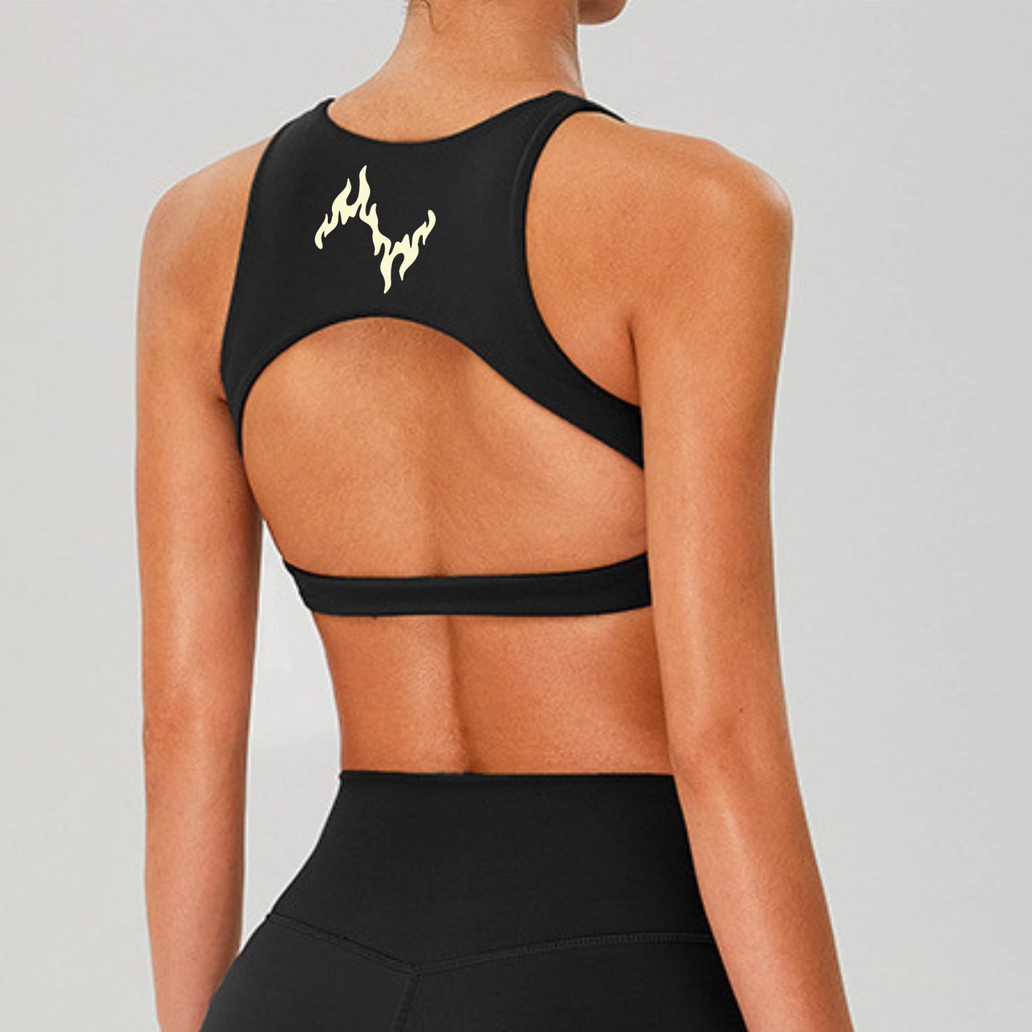 Rose High Neck Sports Bra